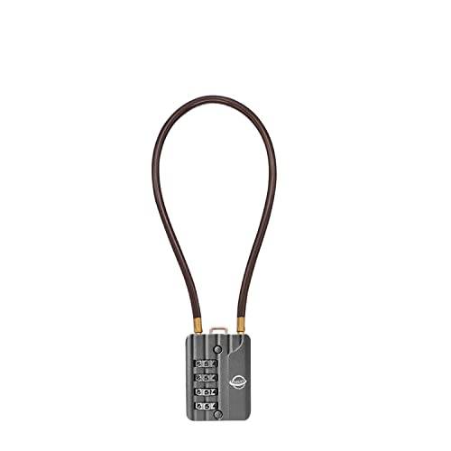 SISAV 케이블 짐가방,캐리어 잠금 4 숫자 콤비네이션 맹꽁이자물쇠,통자물쇠,자물쇠 12 인치 케이블 징크,아연 합금 Keyless-Gun 블랙