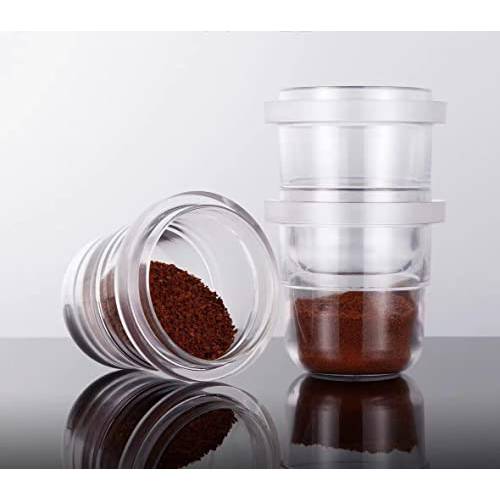 Amrankuo 58mm 포터필터 도우징 컵| 에스프레소,커피 도우징 컵| 에스프레소,커피 머신 악세사리| 호환가능한 58mm Portafilters | Clear(1-Count)