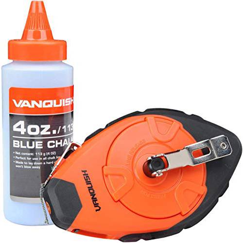 VANQUISH 4302 ABS 초크, 분필 라인 릴 4 oz 블루 초크, 분필& 3.5 기어 퀵 Retrieval, 2 피스 세트