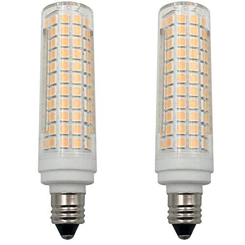 Lxcom 라이트닝 E11 LED Corn 전구 15W 밝기조절가능 세라믹 Candelabra 전구 (2 팩)- 136 LEDs 2835 SMD 1500LM 따뜻한 화이트 3000K 120W 호환 T3/ T4 JDE11 120V 램프 가정용 라이트닝