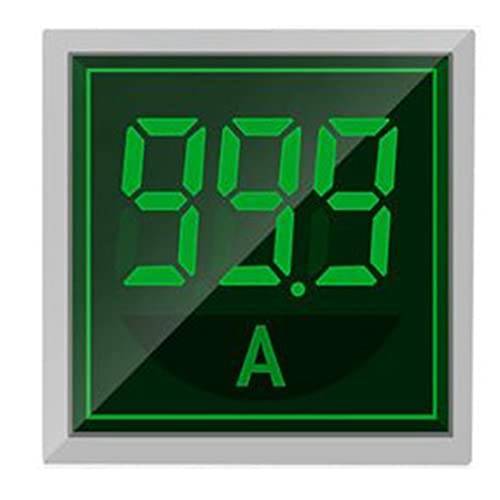 Szliyands 디지털 디스플레이 AC Current 인디케이터, 22mm 사각 헤드 LED Current 테스터 0~100A 전류계 모니터 ( 그린 )