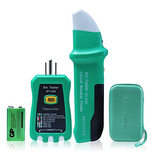 Xin 테스터 디지털 회로 파쇄기 파인더+ GFCI 콘센트 소켓 테스터 탐지기 북쪽 아메리칸 AC 전자 소켓 테스터 매쉬 툴 case(XT-33A)