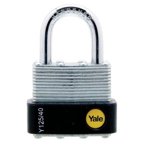 Yale Y125/ 40/ 122/ 1 코팅된 스틸 맹꽁이자물쇠,통자물쇠,자물쇠 황동 5-Pin 키 실린더, 1-9/ 16-Inch 와이드