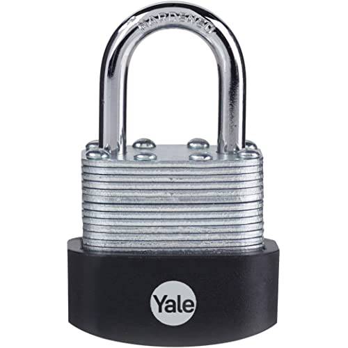 Yale 1-7/ 8 와이드 코팅된 맹꽁이자물쇠,통자물쇠,자물쇠 1-1/ 8 걸쇠 and 3 키 아웃도어 게이트, 울타리, 스토리지