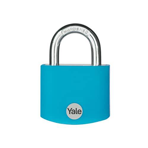 Yale 코팅 알루미늄 맹꽁이자물쇠,통자물쇠,자물쇠 3 키,열쇠 한쌍 키 실내 and 아웃도어 사용, 헬스장 사물함, and 공구상자 (블루)