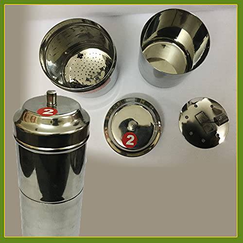 스테인레스 스틸 South Indian 필터 커피머신, 커피 캡슐 머신, 커피 메이커 (사이즈 2) - 160 ml (팩 of 1)
