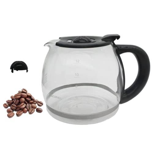 커피 머신 교체용 12-CUP 글래스 유리병, 호환가능한 Mr. 커피 12 컵 커피머신, 커피 캡슐 머신, 커피 메이커 머신