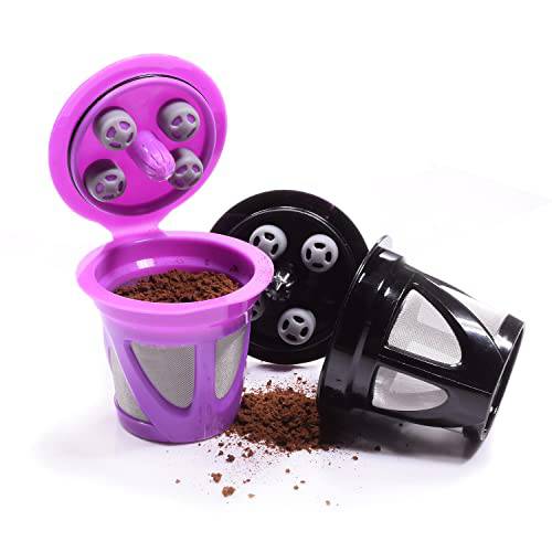 리유저블,재사용 K 컵 Keurig K 수프림 and K 수프림 플러스 커피 머신, 리필가능 커피 캡슐 포트 (2)
