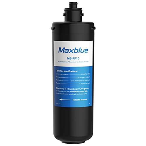 Maxblue RF10 용수필터, 물 필터, 정수 필터, 11K 갤런 하이 용량, 교체용 Waterdrop 10UA/ 10UB 언더 싱크대 워터 여과 시스템
