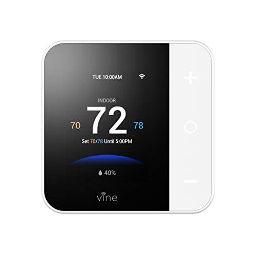 덩굴 Wi-Fi 7day& 8 Period 프로그래밍가능 스마트 홈 온도조절기 - Wi-Fi TJ-550, 호환가능한  알렉사&  구글 어시스턴트, 화이트