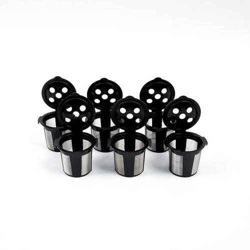 DeliBru 리유저블,재사용 K 컵 Keurig 수프림 and K 수프림 플러스 커피 포트 - 팩 of 6 [ 블랙] - 리필가능 Kcup Keurig 수프림 커피머신, 커피 캡슐 머신, 커피 메이커
