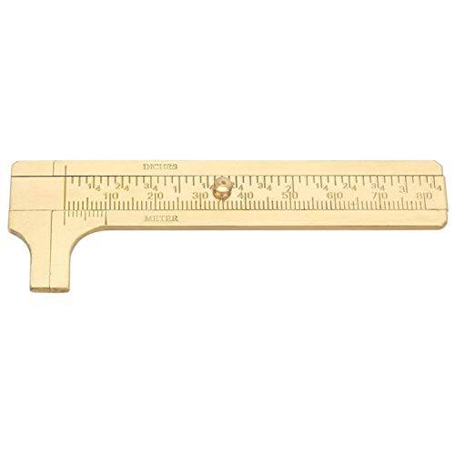 Heayzoki 캘리퍼스, 노기스, 측경 양각기 측정 툴 핸디 슬라이딩 포켓 자 미니 황동 매트릭 시스템 Millimeter 게이지 슬라이딩 측정 보석, 비드 와이어 기타 Repair(80mm)