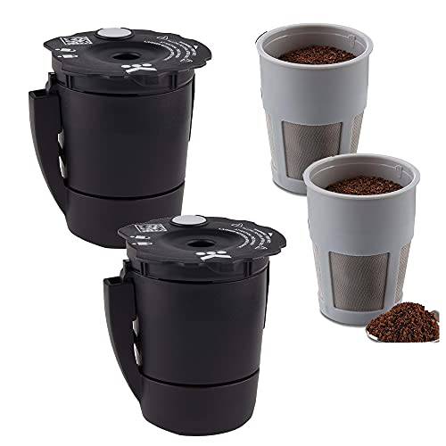 WUYAN 리유저블,재사용 커피 필터 호환가능한 Keurig K-Cup My 119367 2.0 Updated 모델 블랙 스몰 커피 필터 K200 K250 K300 K350 K400 K450 K460 K475 K460 K500 K550 K560 K575 (2)