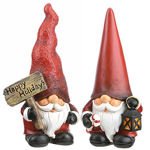 National 트리 Company RAC-YM19306-1 크리스마스 Gnomes, 10 in, 레드