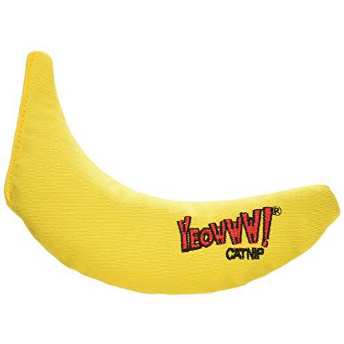 Yeowww 100 오가닉 캣닙 장난감 노랑 바나나 3 팩