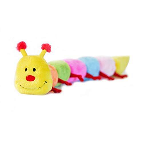 ZippyPaws - Caterpillar 6-Squeakers - No 스터핑,속재료, 봉제 강아지 장난감
