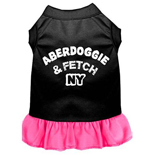 Mirage 애완동물 Products 58-01 XXXLBPBPK 핑크 Aberdoggie NY 스크린 프린트 드레스 블랙 브라이트, 3X-Large
