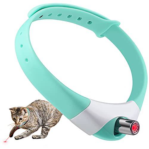 웨어러블 자동 고양이 장난감 LED 라이트, 전기,전동 스마트 Amusing 칼라 Kitten, 체험형 고양이 장난감 실내 고양이, 애완동물 운동 장난감, USB 충전식, 오토 on/ Off