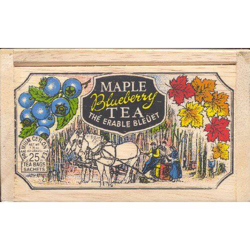 The Metropolitan Tea Company 62WD-618B-109 Maple Blueberry 25 Teabags in Wood Box