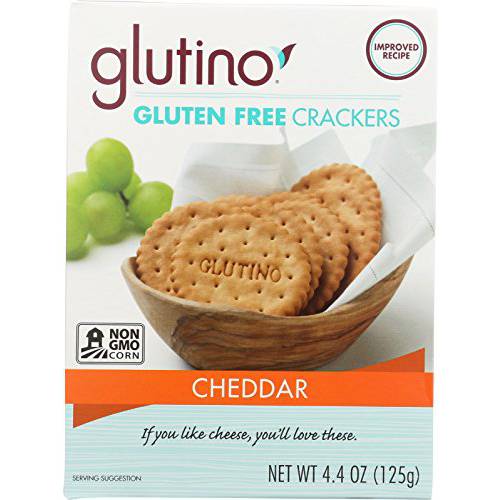 Glutino Cheddar Cracker, 125 gram - Pack of 6