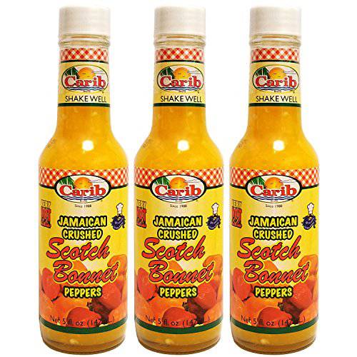 Jamaican Yellow Crushed Scotch Bonnet Peppers 5oz (Pack of 3)