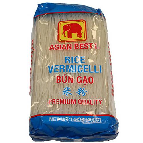 Asian Best Premium Rice Vermicelli Bun Gao, 140z (3 Packs)