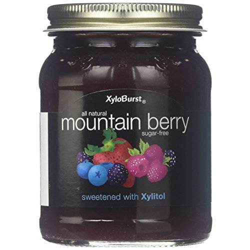 Xyloburst Sugar Free Mountain Berry Xylitol Jam Keto Friendly & Gluten Free 10 Ounce Glass Jar - Made in the USA