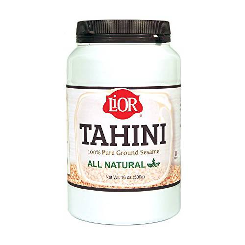 LiOR Tahini, All Natural 100% Pure Ground Sesame, 16 Ounce Jar