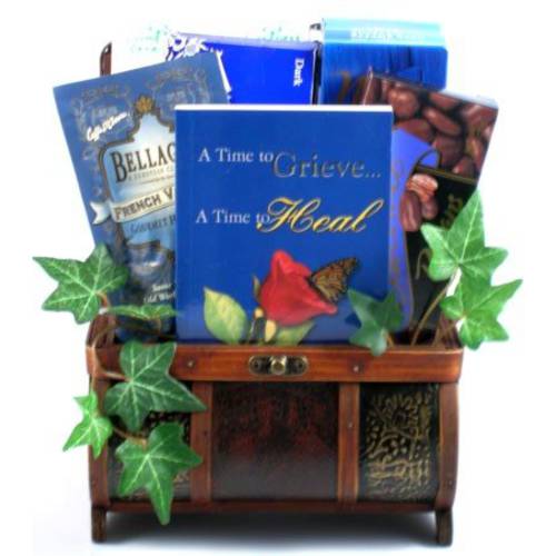 Gift Basket Village Grief And Healing, A Sympathy Gift Basket with Snacks, Coffee and Inspirational Book, 4 Pounds