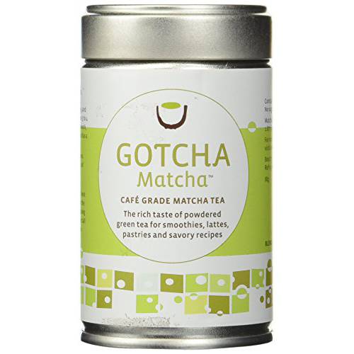 Gotcha Matcha 100% pure- Authentic Japanese matcha- Premium Cafe Grade Matcha - No Sugar- 80g tin