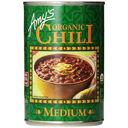 Amy’s Chili, Medium Spice, Gluten Free & Organic Vegetarian Chili, 14.7 Oz (12 Pack)