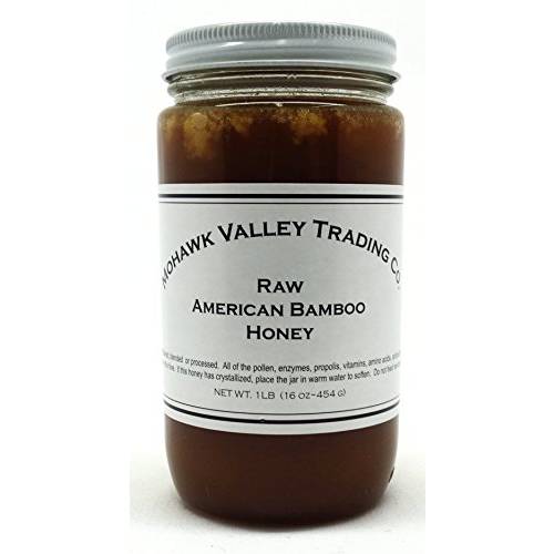 Raw Honey - American Bamboo, Product of USA - Unfiltered - Unpasteurized - Unprocessed - 1 LB (16 oz - 454 G)