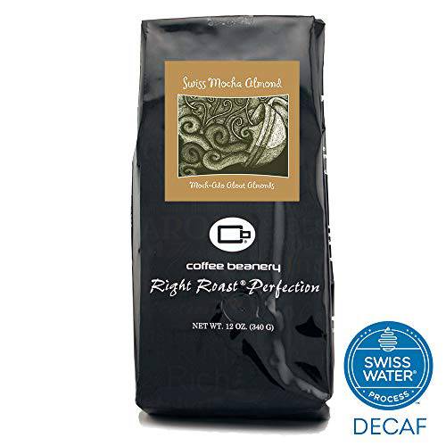 Swiss Mocha Almond Flavored Coffee SWP Decaf, Specialty Arabica Coffee, Medium Roast, 12 ounce, Automatic Drip (Ground)