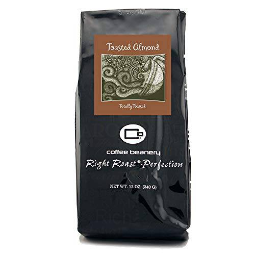 Toasted Almond Flavored Coffee, Specialty Arabica Coffee, Medium Roast, 12 ounce, Automatic Drip (Ground)