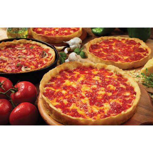 Four Lou Malnati’s Deep Dish Pizzas (2 Cheese 2 Pepperoni)