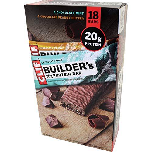 Clif Builder’s Protein Bars Variety 9 Pack Mint & 9 Peanut Butter