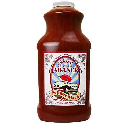 ASS KICKIN’ Pure Habanero Pepper Hot Sauce Mash Puree - 1 Gallon - Try if you dare – Perfect Gourmet Gift for the Hot Sauce Fan - Great for Making Hot Sauce