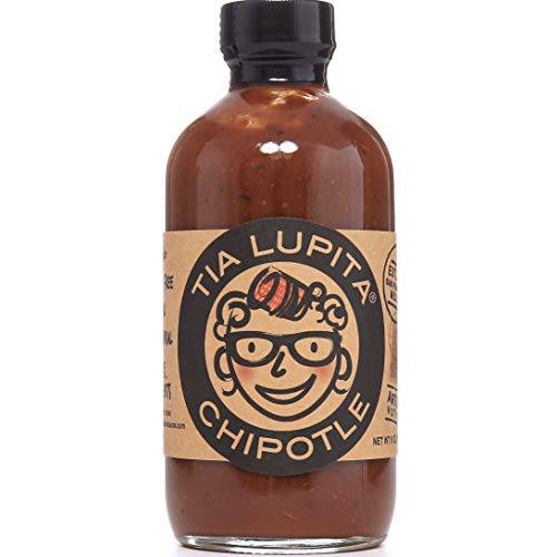 Tia Lupita Chipotle Hot Sauce | 8 oz x 1 Bottle | Flavorful Heat, Medium Spice, Smoky, Full Body | Gluten Free, Non GMO, Sugar Free, Low Sodium, Keto, No Carbs - Made with Chipotle Peppers