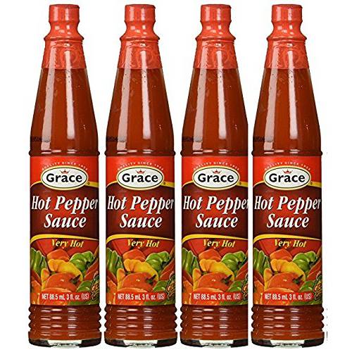 Grace Hot Pepper Sauce 3 FL Oz 4pk