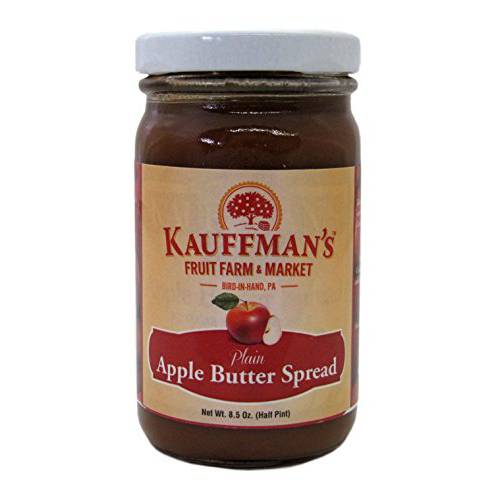 Kauffman’s Fruit Farm Homemade Apple Butter Spread, Plain, 8.5 Oz. (Pack of 2)