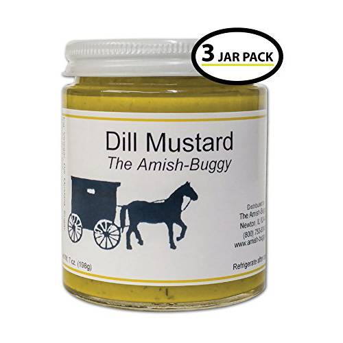 Amish Mustards - Dill - 7 Oz Jar - Pkg of 3 Jars