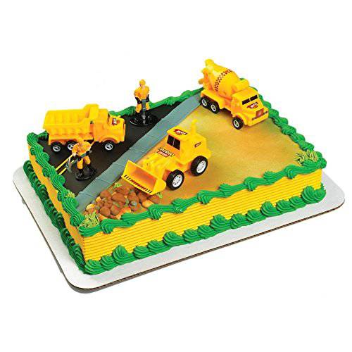A Birthday Place Construction Scene Cake Topper Kit