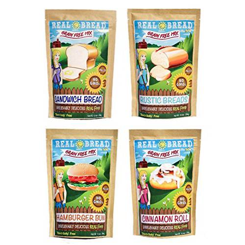 Clean Keto Baking Mixes - Variety 4 PK by California Country Gal | Low Carb | Paleo | 100% Grain Free | Gluten Free | Lectin Free | No Added Sugars or Starchy Flours