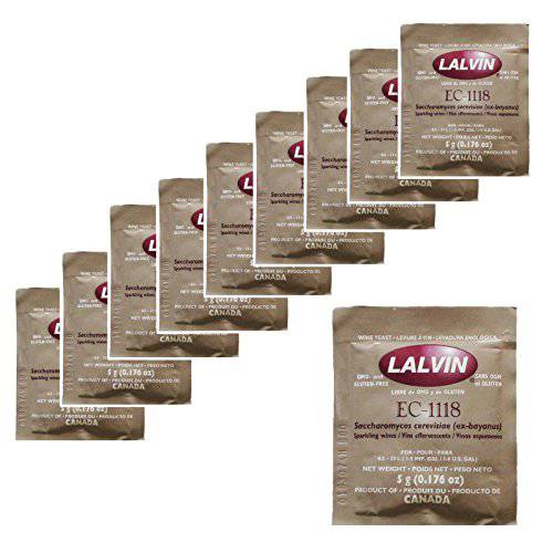 Lalvin EC-1118 Saccharomyces bayanus (10 Packs)