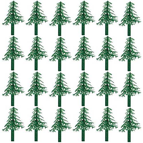 Evergreen Trees for Cake and Cupcake Decorating (24-Pack)