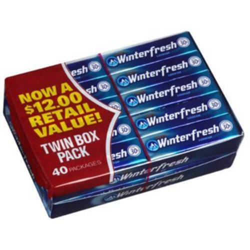 Wrigley’s Winterfresh Gum, 5 Count, Pack of 40