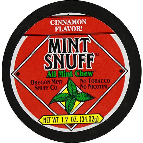 Oregon Mint Snuff Co. - Mint Snuff All Mint Chew Cinnamon Flavor 1.2oz Tin (5 Cans)