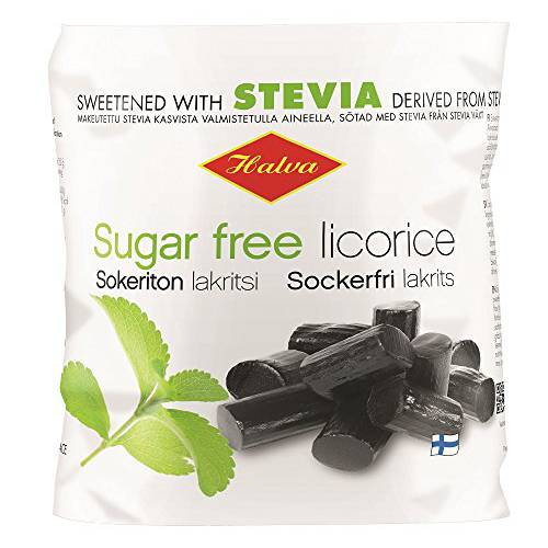 2 Bags X 90g of Halva Sugar Free Licorice Wine Gums Candy with Stevia (Finland)