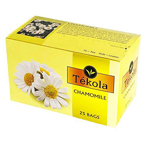 Tekola, 2 pack Chamomile Tea, a premium blend of Croatian Grown Chamomile Tea. Pleasantly floral with fragrant hints of apples and pineapple, 25 Count (Pack of 2)