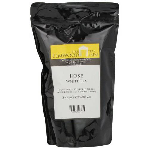 Elmwood Inn Fine Teas, Rose White Tea, 8-Ounce Pouches